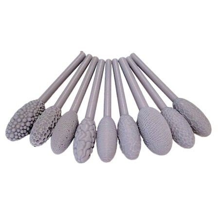 9 stk. leirekunst teksturverktøy oval form keramikk leire ruller sett modellering pinner for DIY håndverk leirekunst elskere nybegynnere