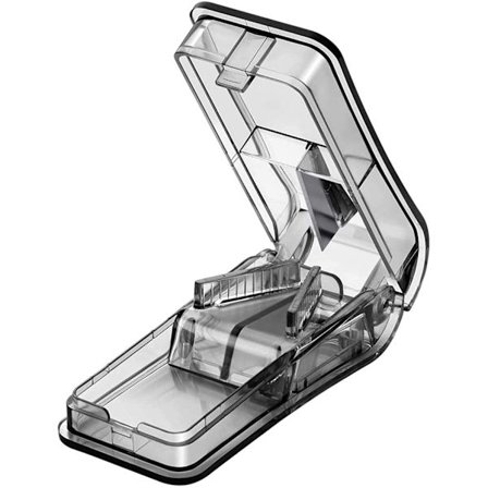 Pillekutter for små og store piller, pilleseparator med blad