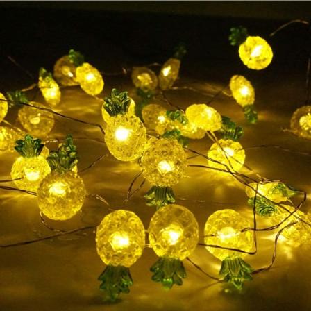 Ananasmuotoiset valosarjat 14ft 40 LED 8 tilaa lämmin valkoinen säänkestävä