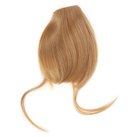 Sporløs Hårforlængelse Pandehår Clip On Falske Pandehår Piger Syntetiske Blunt Pandehår Hårstykke 02#