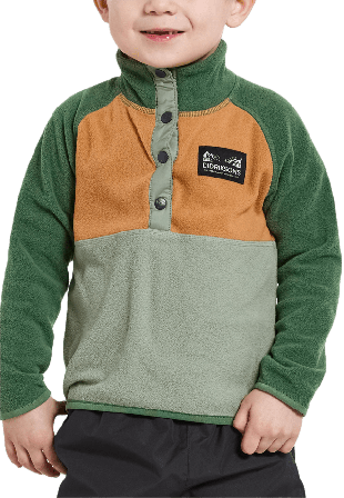 Didriksons Monte Kids Half Button Ytterplagg Unisex Grön 130