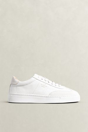 GANT Herren Mc Julien Sneaker aus Glatt- und Veloursleder (40) Weiß