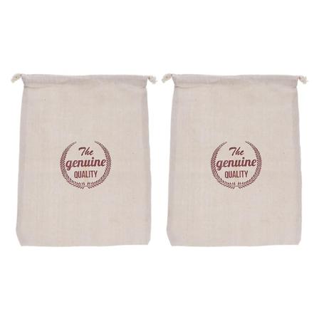 2 stk. Linned Brødpose Rustik Musselinpose Bagemadposer Genanvendelige Brødposer Rød 40X30X0.1CM Red 40X30X0.1CM