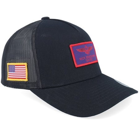 Top Gun - Negro trucker Gorra - "Goose Black A-Frame Trucker " @ Hatstore