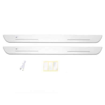 Universal LED Velkomst Bil Dørterskelbeskytter 7 Farger Trådløs IP67 Vanntett Induktiv Bryter Fordørpedal