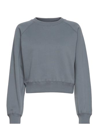 Sthlm Crop Crew Sweatshirt Trøje Blå Björn Borg