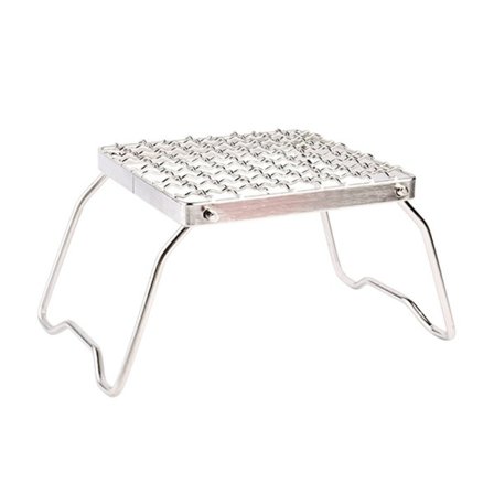 Multifunktionel foldning bål grill bærbar rustfrit stål camping grill rist gas komfur stativ