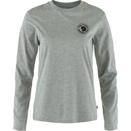 Fjällräven Women's 1960 Logo T-Shirt in Grey/Melange | Size: Small, Organic Cotton