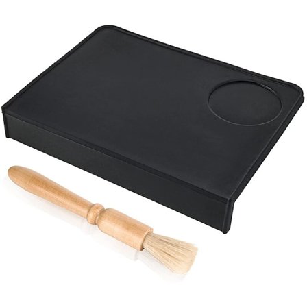 Tampermatta, Silikonkaffe Tamperplatta med Kaffe Rengöringsborste, Halkskydd Vattentät Kaffe Tamperstation