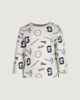 GANT - Langermet topp med all-over-print eggshell