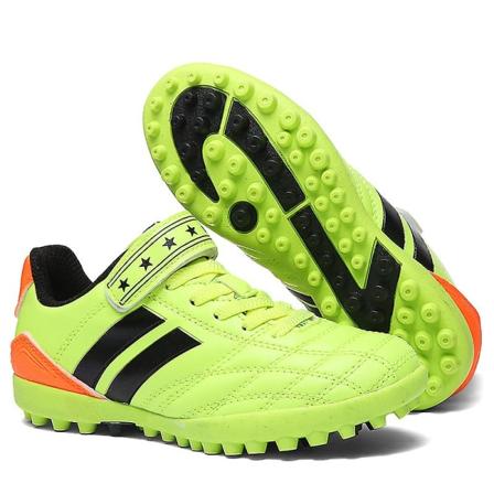 Fotbollsskor för barn Pojkar Flickor Fotbollsskor Grästräning Sport Skor Sneakers 3B22009 Green 38