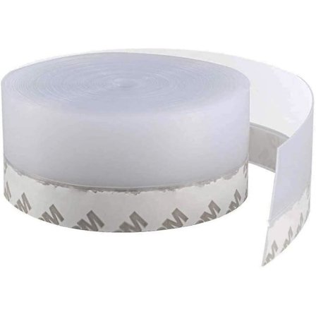 Silikon tätningslist, 2m silikon dörr tätningslist tejp transparent väderlist självhäftande drag excluder tejp (FMY)