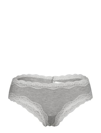 Brief Vilma Brazilian Low Ten Trusser, Tanga Briefs Grå Lindex