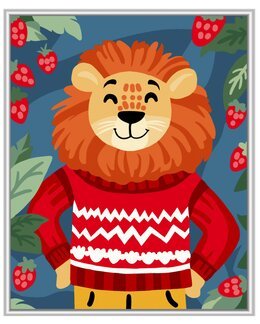 Paint By Numbers Lejon i en tröja