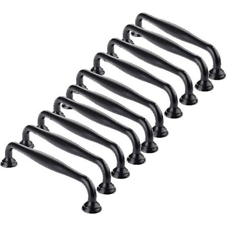 10 kpl Musta Kaappi Kahva - Musta Keittiökaapin Kahvat Ovien Kahvat Laatikon Makuuhuoneen Keski Etäisyys 96mmkahvat Kaappeihin