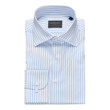Borgio, Koszula calimera długi rękaw slim fit 00218 Biały, Mężczyzna, Rozmiar: M