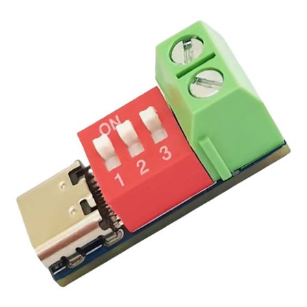 Justerbart 5V-20V PD3.0 2.0 Hurtig Opladning Tester Board Med DIP Kontakter