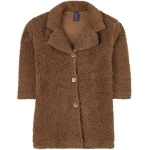 Bonmot Organic Taupe Snow Teddy Fleece Jacket 4-5 Years - Coats and jackets - 4-5 years - Brown