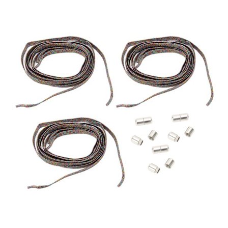 3 set knytfria skosnören 6 elastiska skosnören 6 täta spännen för barn Vuxna Äldre#1