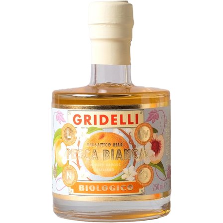 Fratelli gridelli Balsamico Alla Pesca Bianca hvid balsamicoeddike 250 ml | KitchenOne