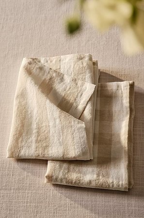 Jotex - Servet Van Linnen-mix 4 Stuks Beige Beige - SANNE - Koop Servetten bij Jotex