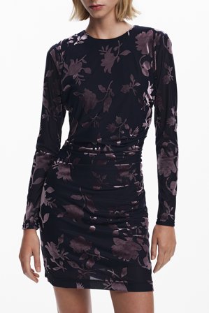 Desigual Abito Corto Donna Blu