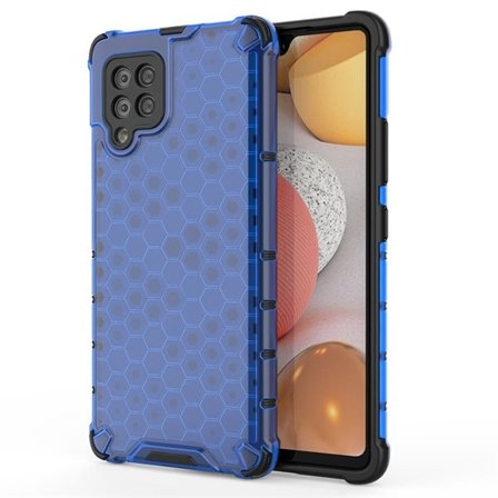 Honeycomb Case pansredeksel med TPU støtfanger for Samsung Galaxy A42 5G blå