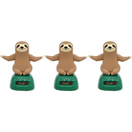 3 st solcells drivna bobble heads djur instrumentbräda huvudskakning leksaker Sloth djurfigur