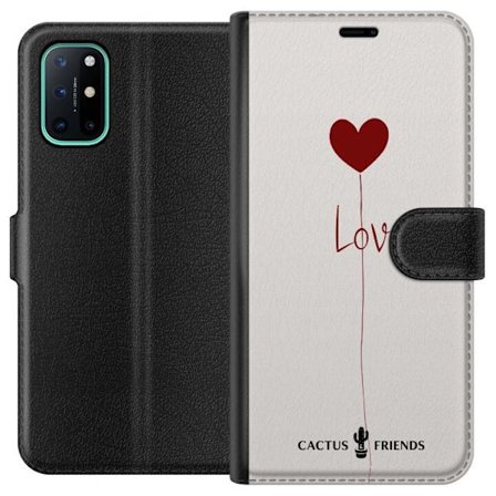 Kompatibelt Plånboksfodral till OnePlus OnePlus 8T Cactus and Friends - Love Balloon Minimal