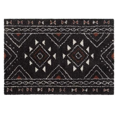 Mönstrad Dekorativ Matta "Saharienne" 60x110cm Svart