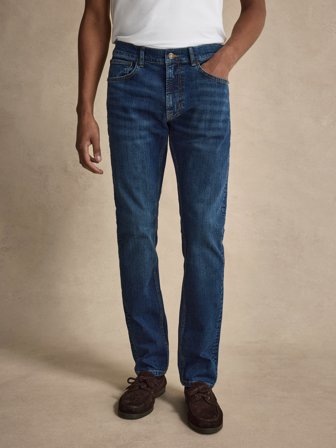 John Henric Men's Mittelblau Jeans Slim Fit Size 32