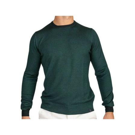 Fay Round-neck Strik Grøn, Herre Strik, Størrelse: M