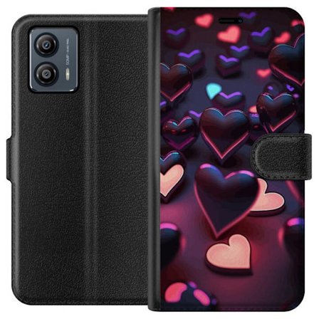 Yhteensopiva Lompakkokotelo Motorola Motorola Moto G53 KeskiyönSydämet