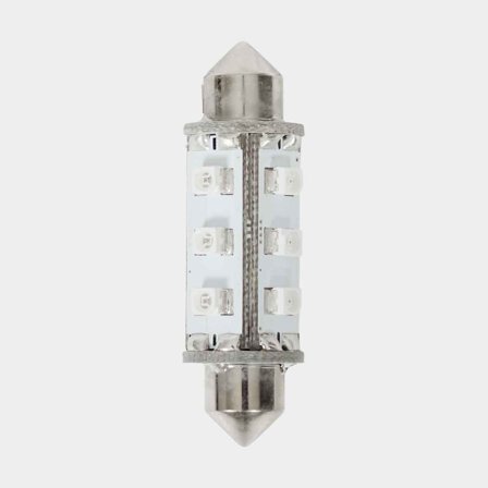 LED-lampa för lanterna NauticLED, 1.0 W (motsvarar 10 W), Festoon 37 mm, 360°, 10 - 30 V, Ø13 x 37 mm, vit