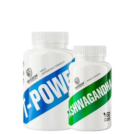 Ashwagandha 60 Kapslar + T-Power Testo DAA 200 Kapslar