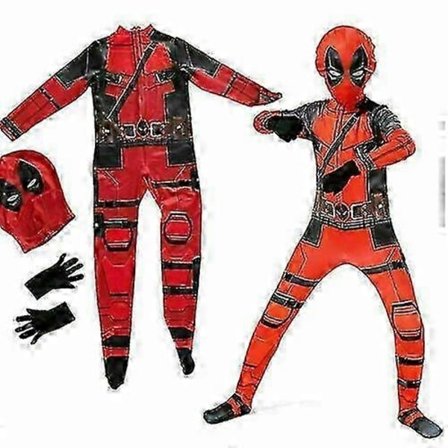 Deadpool Superhelt Spiderman Kostume Børn - Perfekt