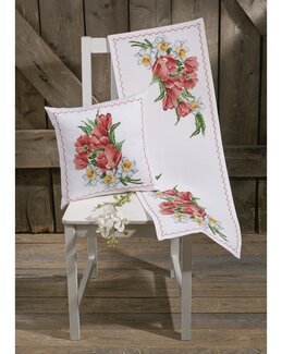 Broderikit Pude Blomsterbuket - Permin