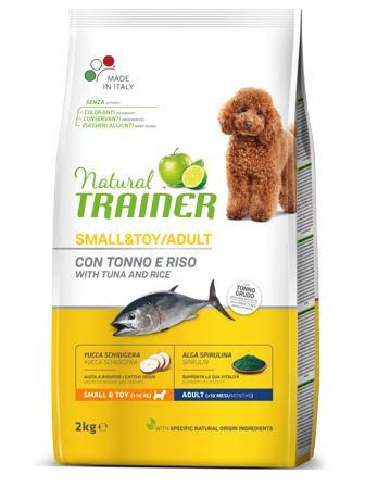 Natural Trainer Crocchette Tonno/Riso Per Cani Adulti Taglia