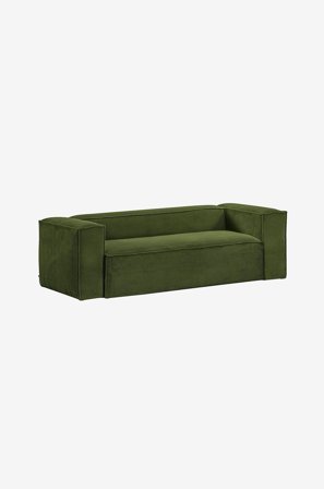 Kave Home - Sofa, Blok 3-pers. 240 cm - Grøn - 3-pers. sofaer - Fra Homeroom