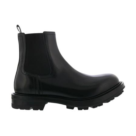 Alexander McQueen Boot Leathe Rubber Watson Sort, Herre Chelsea boots, Størrelse: 43 EU