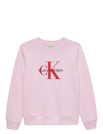 Calvin Klein Ck Monogram Terry Cn Sweatshirt - Pink - 140
