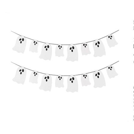(2-pack) Halloween-hängande spökebanderoll - Vit glittrig Halloween-festbanderoll för spökhus dörröppningar inomhus utomhus