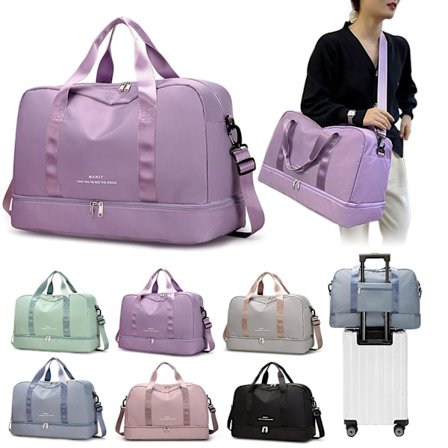 Rejsetaske Sports Gym Taske Weekender Håndbagage Taske Med Skorum Til Kvinder Og Mænd -GSLA