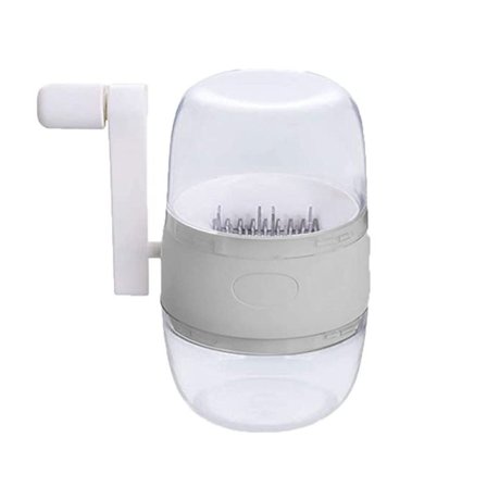 Nøtte- og tørket fruktkutter, håndsveiv for nøtter, grå