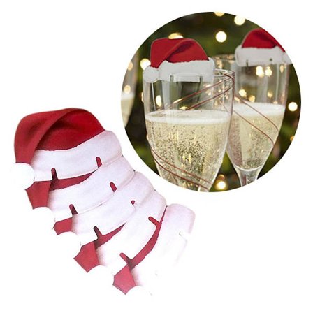 Julbordsdekoration - 10-pack Röda Tomtehattar [JSR]