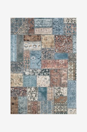 KM Home - Gulvtæppe Tarfaya - Flerfarvet - Fladvævede tæpper - 240X340 - Fra Homeroom