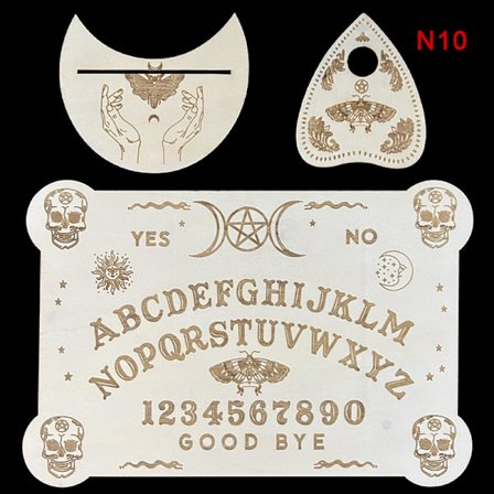 Pendelbräda i trä, graverad magisk bräda Ouija 9(XH(