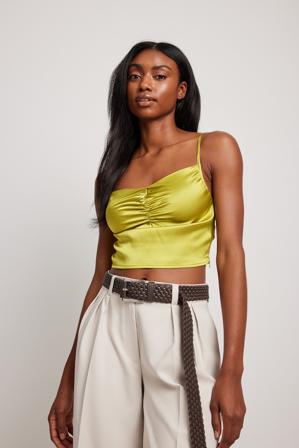 NA-KD Party Débardeur satin - Tops habillés - Vert - EU 34