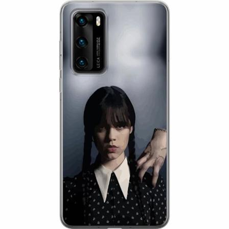 Huawei P40 Genomskinligt Skal Wednesday Addams