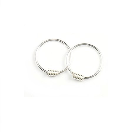 925 Silver Hoop Näsring Öronpiercingar